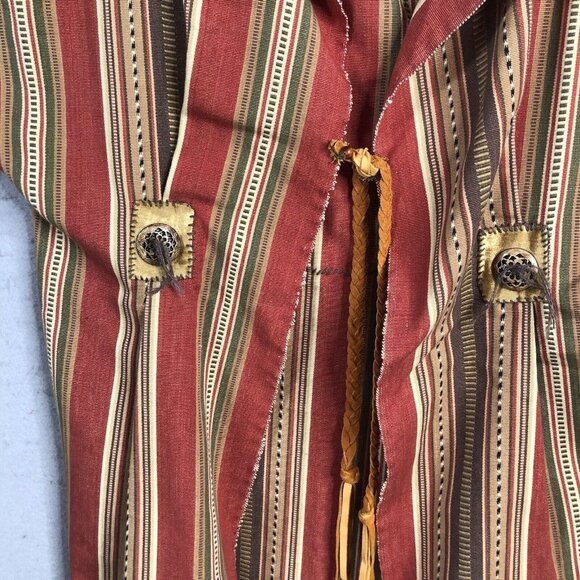 Vintage Handmade Vest One Size Western Art to Wear Mexican Boho Artsy Cross - Picture 10 of 16